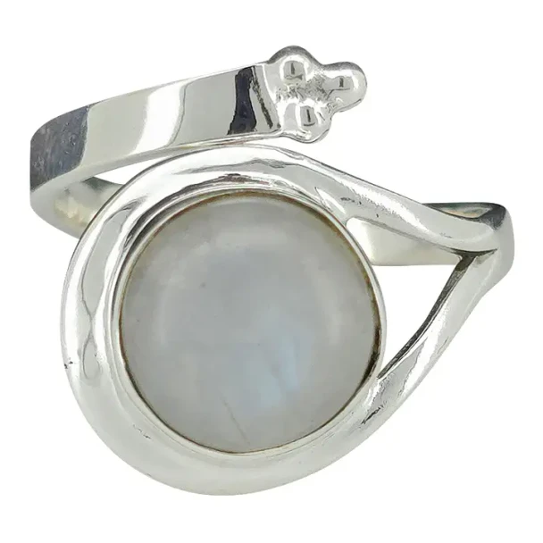 Moonstone Sterling Silver Adjustable Ring.