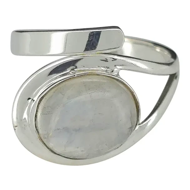 Moonstone Sterling Silver Adjustable Ring