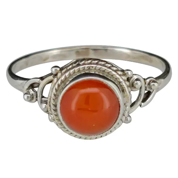 Red Onyx Sterling Silver Ring