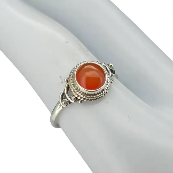 Red Onyx Sterling Silver Ring