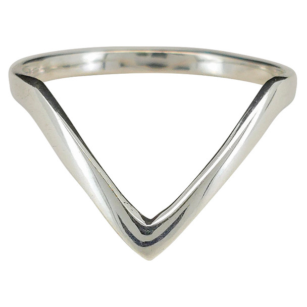Sterling Silver V-Shaped Ring
