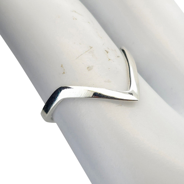 Sterling Silver V-Shaped Ring