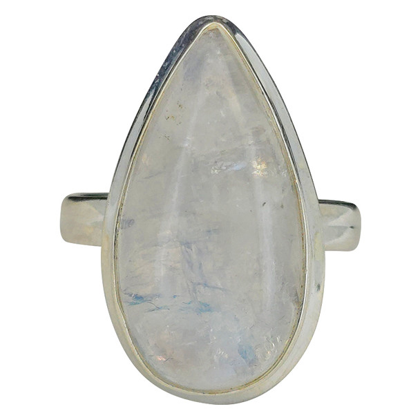 Teardrop Moonstone Sterling Silver Ring