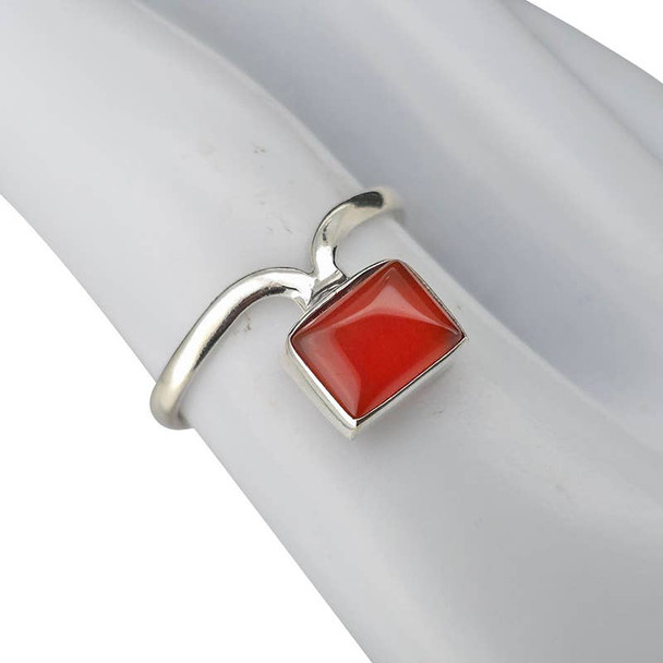 Red Onyx Sterling Silver Ring