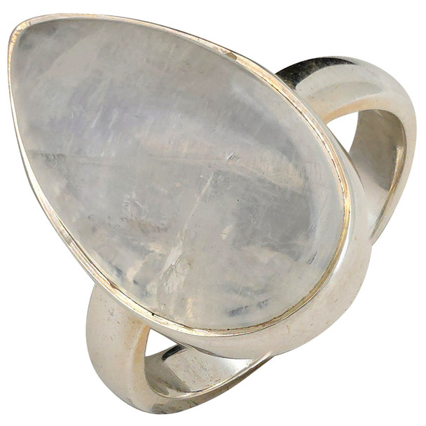 Teardrop Moonstone Sterling Silver Ring