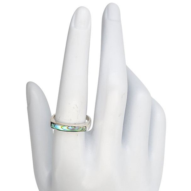 Abalone Inlay Sterling Silver Ring