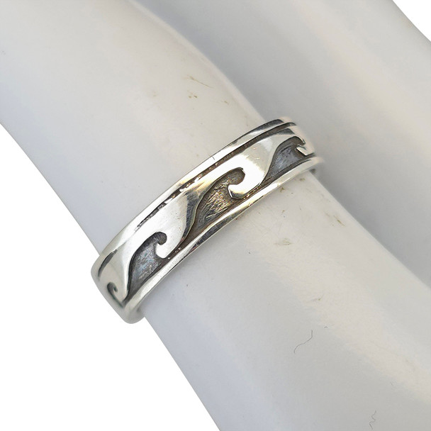 Wave Design Sterling Silver Ring