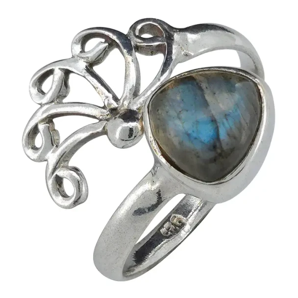 Labradorite Sterling Silver Adjustable Ring