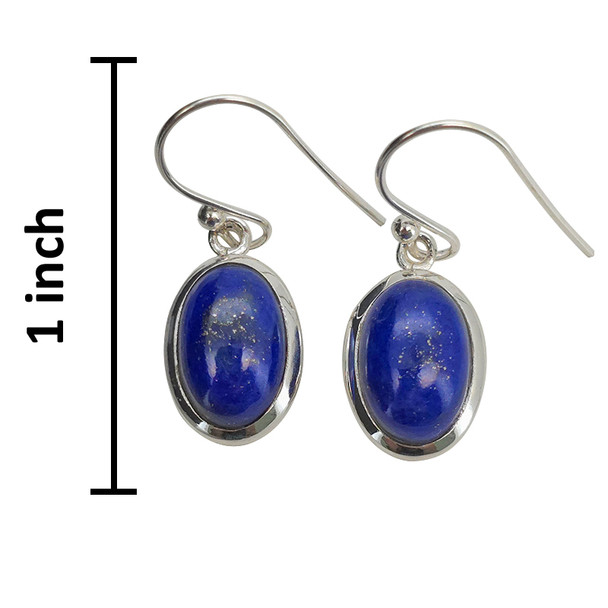 Lapis Sterling Silver Hook Earrings