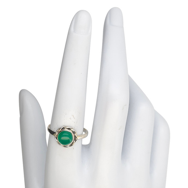 Green Onyx Sterling Silver Ring
