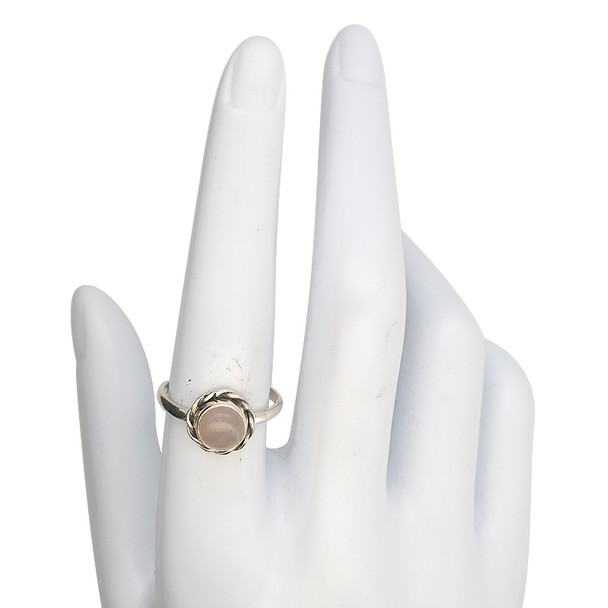 Rose Quartz Sterling Silver Ring