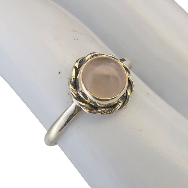 Rose Quartz Sterling Silver Ring