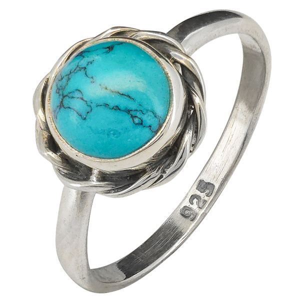 Howlite Sterling Silver Ring