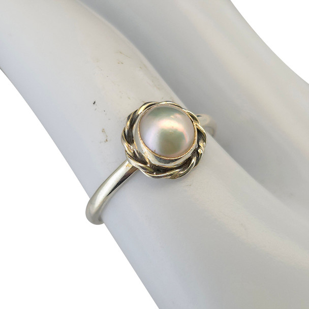 Pearl Sterling Silver Ring