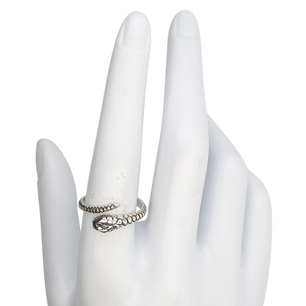 Adjustable Snake Wrap Sterling Silver Ring