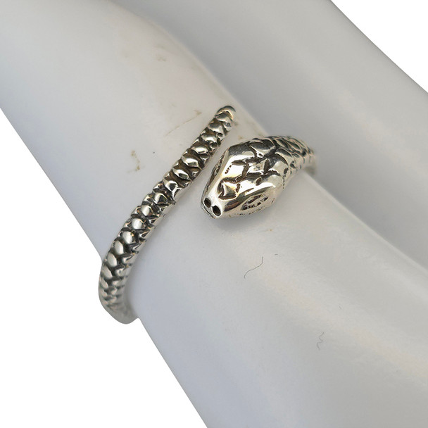 Adjustable Snake Wrap Sterling Silver Ring