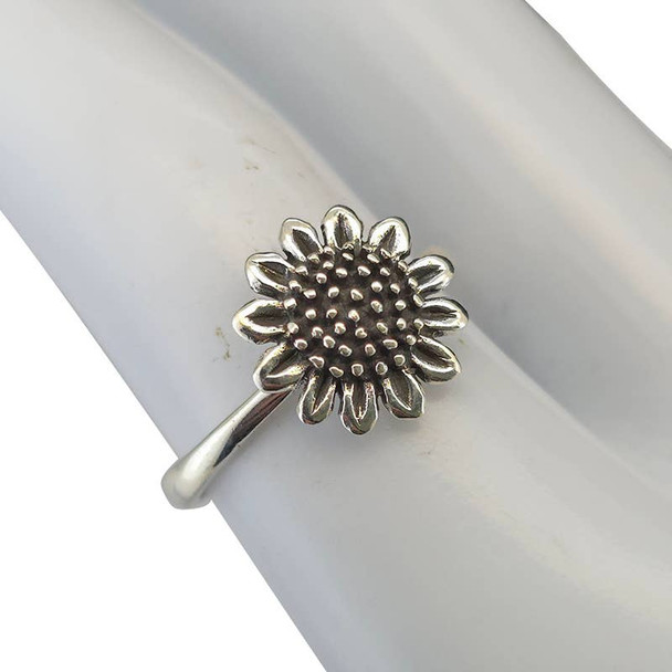 Sunflower Sterling Silver Ring