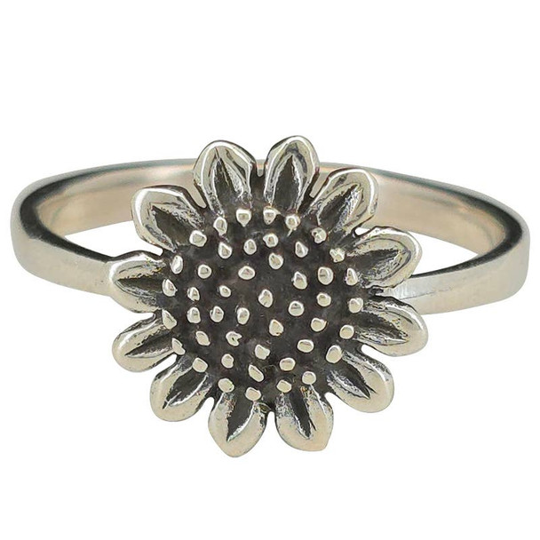 Sunflower Sterling Silver Ring