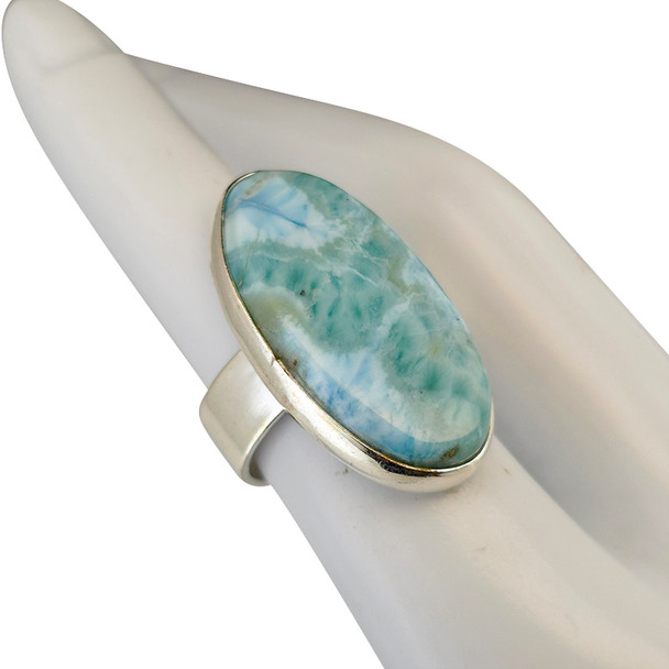 Handmade Larimar Sterling Silver Ring