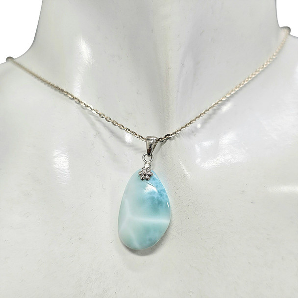 Handmade Larimar Sterling Silver Pendant