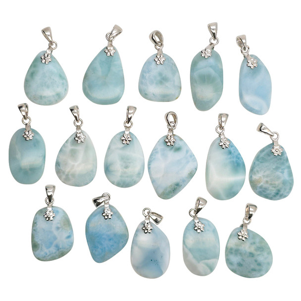 Handmade Larimar Sterling Silver Pendant