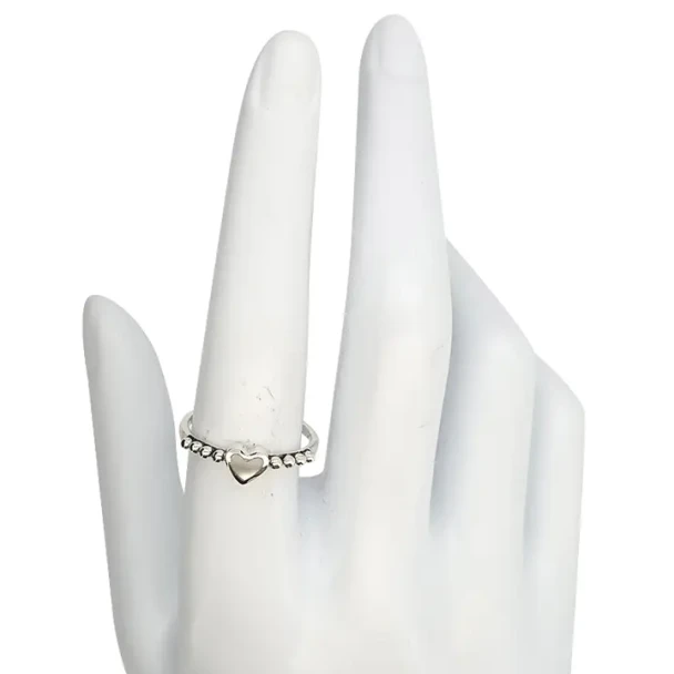 Mother of Pearl Sterling Silver Heart Ring