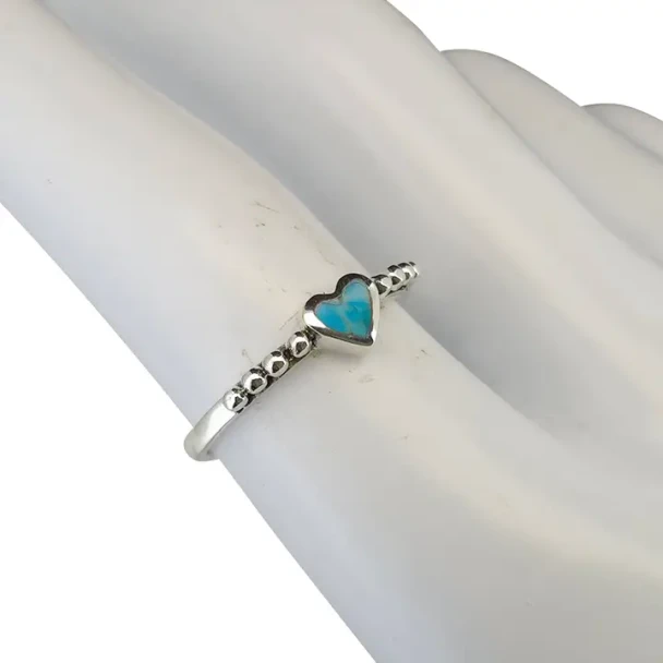 Turquoise Sterling Silver Heart Ring