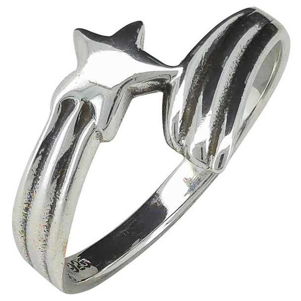 Sterling Silver Shooting Star Ring