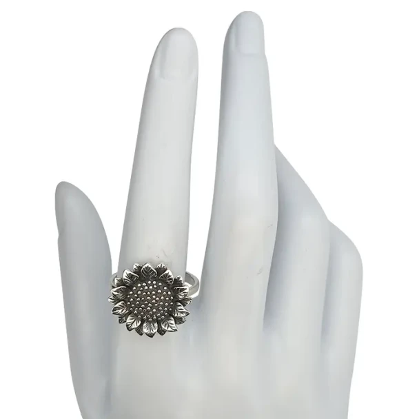 Sunflower Sterling Silver Ring