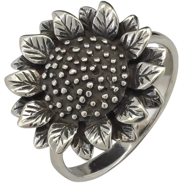 Sunflower Sterling Silver Ring