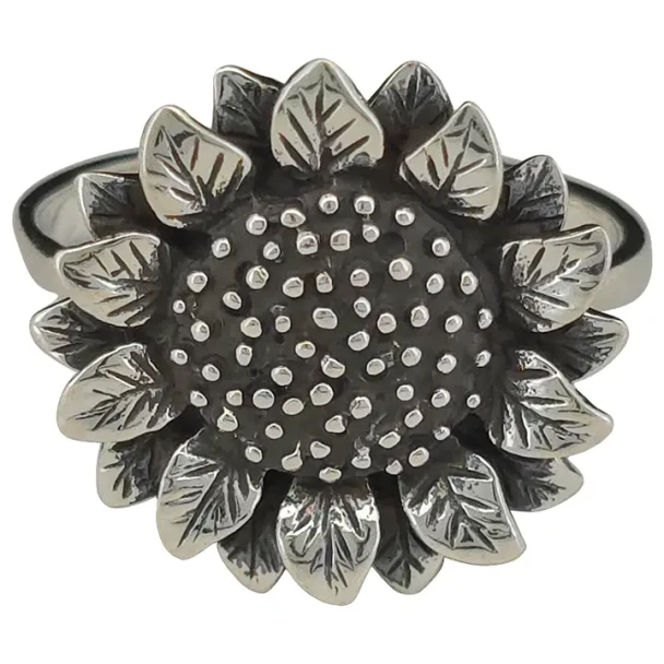 Sunflower Sterling Silver Ring