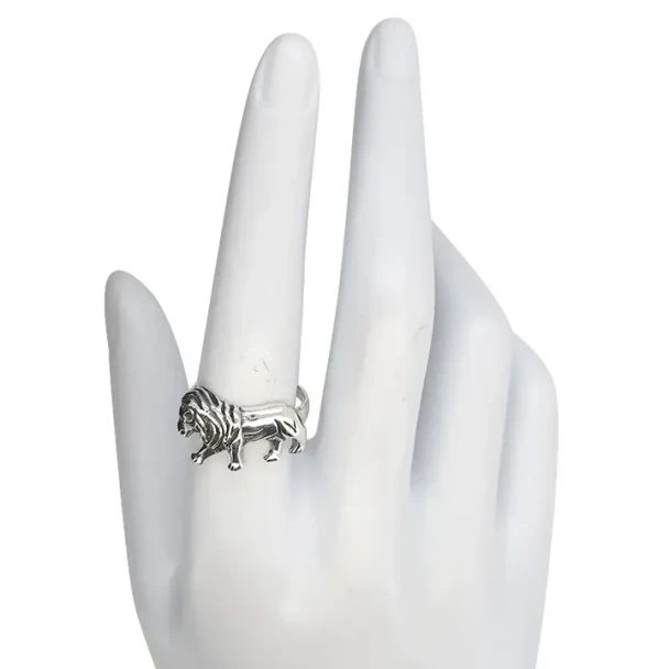 Sterling Silver Lion Ring