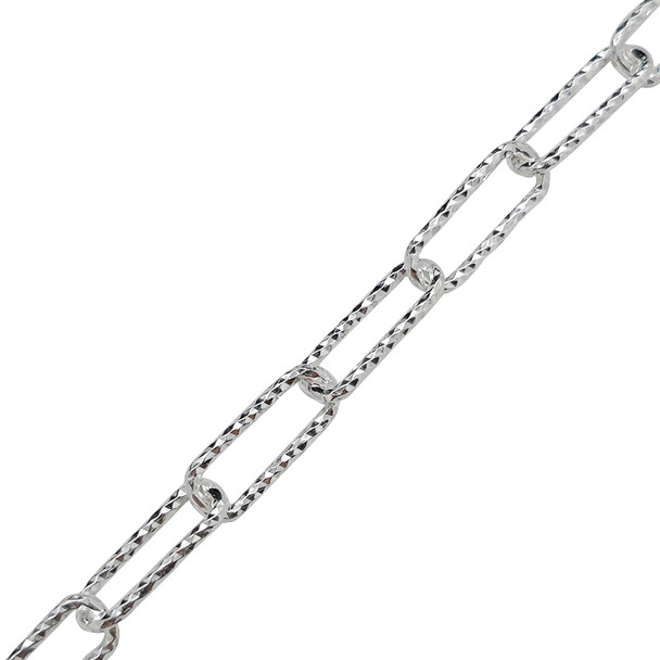 Italian Sterling Silver Diamond Cut Bracelet Anti-Tarnish 7''