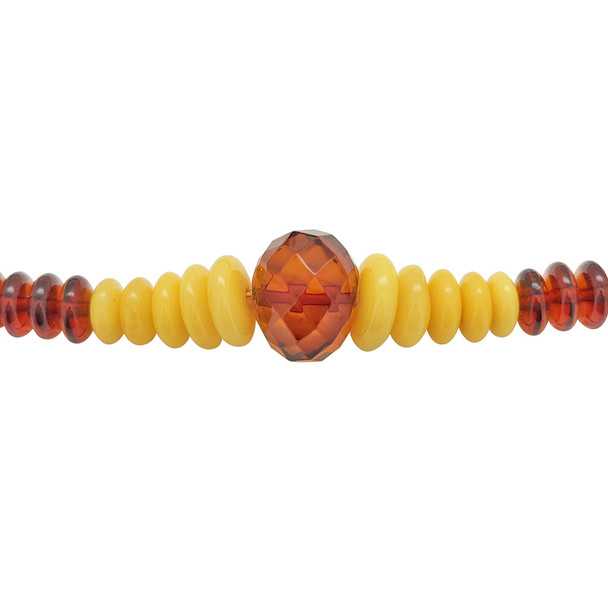 Multicolor Amber Beaded Necklace 18''