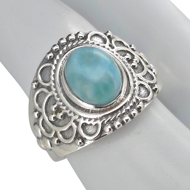 Larimar Sterling Silver Ring