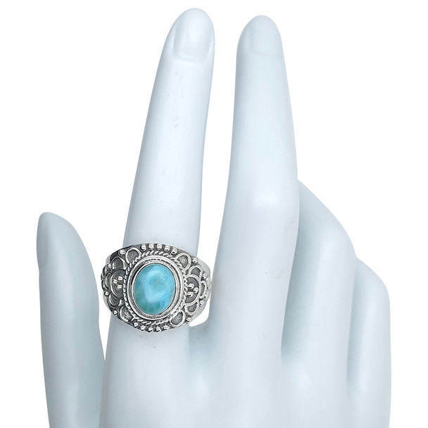 Larimar Sterling Silver Ring
