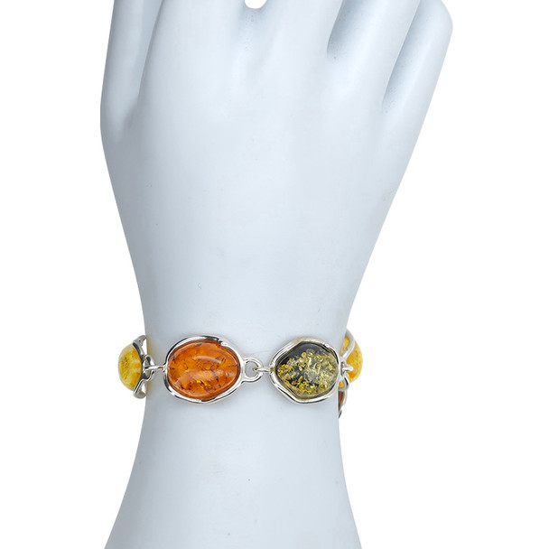 Multi-Color Amber Handmade Bracelet