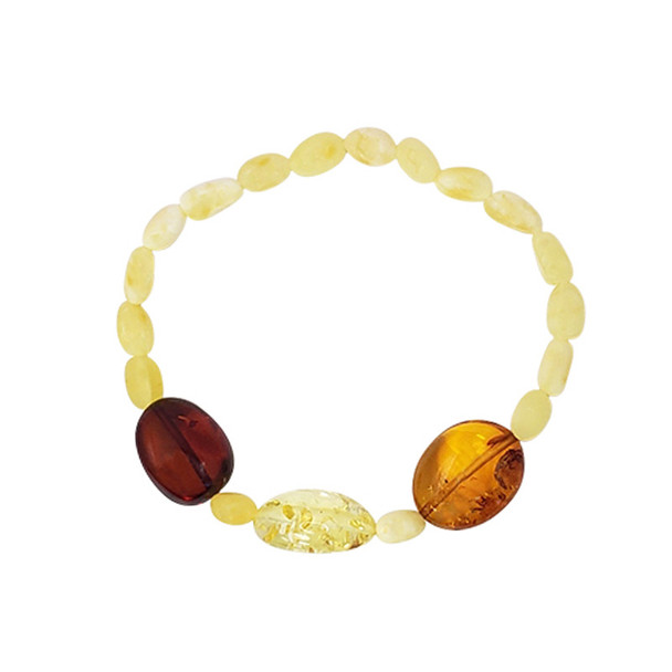 Multi-Color Amber Stretch Bracelet
