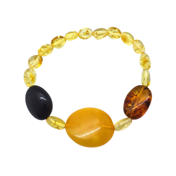 Multicolor Amber Stretch Bracelet