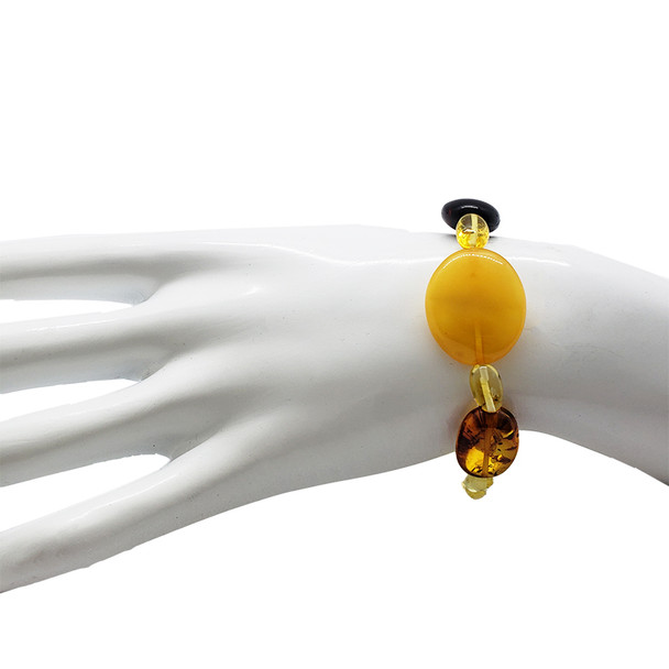 Multicolor Amber Stretch Bracelet