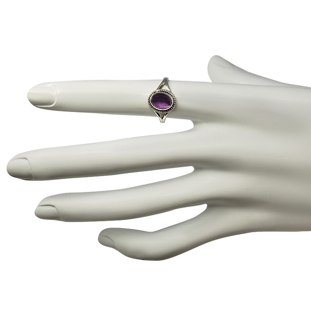 Amethyst Stone Sterling Silver Ring