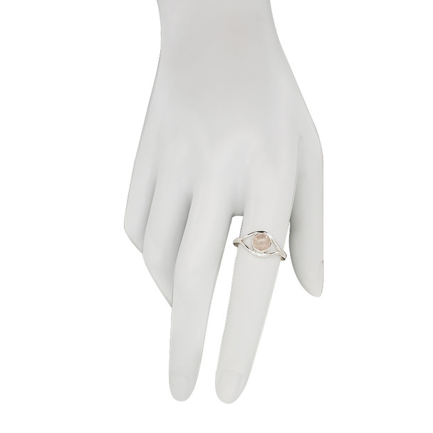 Rose Quartz Stone Sterling Silver Ring