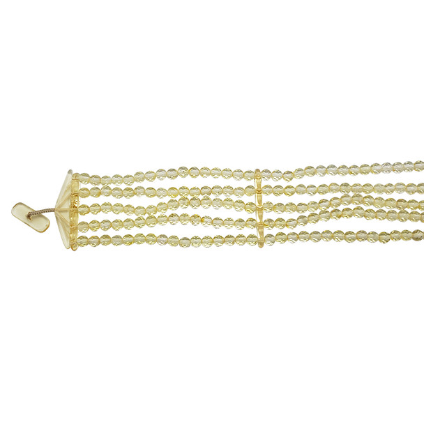 Faceted Citrine Amber Choker Necklace 14-16"