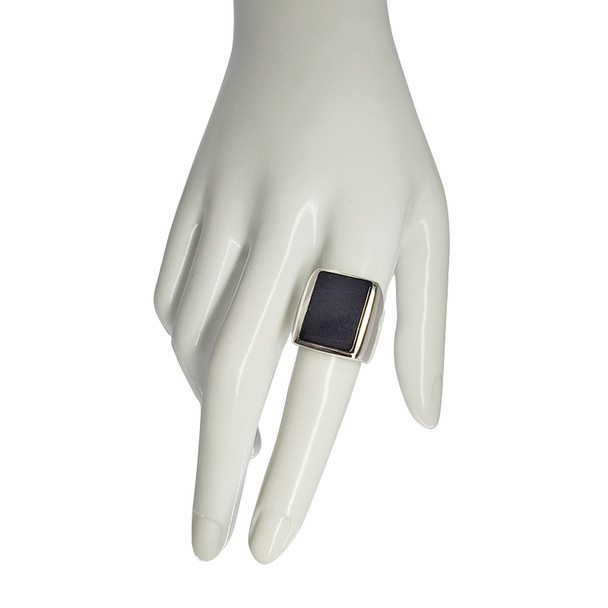 Black Onyx Sterling Silver Man's Ring