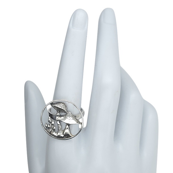 Sterling Silver Mushrooms Ring