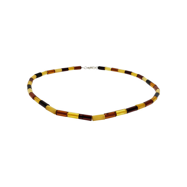 Amber Necklace. Multi-Color Amber Beaded Necklace 18"