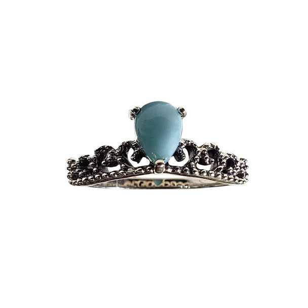 Larimar Teardrop Sterling Silver Ring