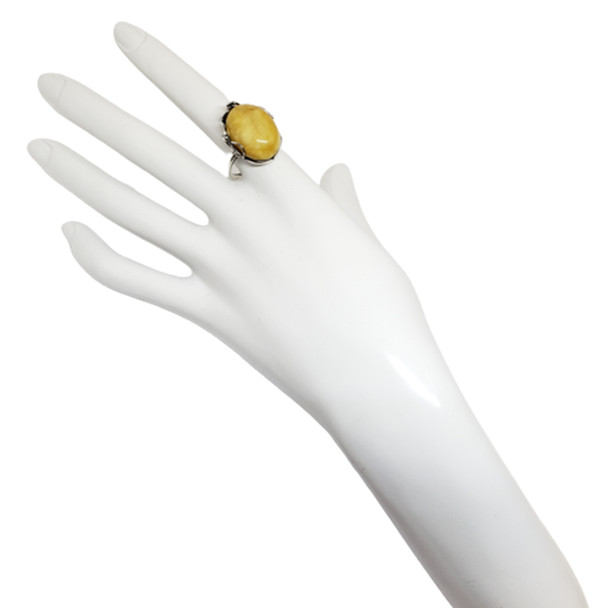 Butterscotch Amber Handmade Ring