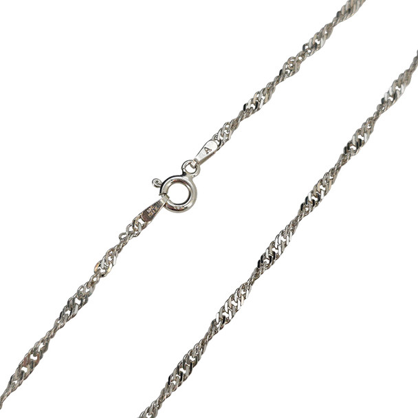 Oxidized Sterling Silver Chain 24''