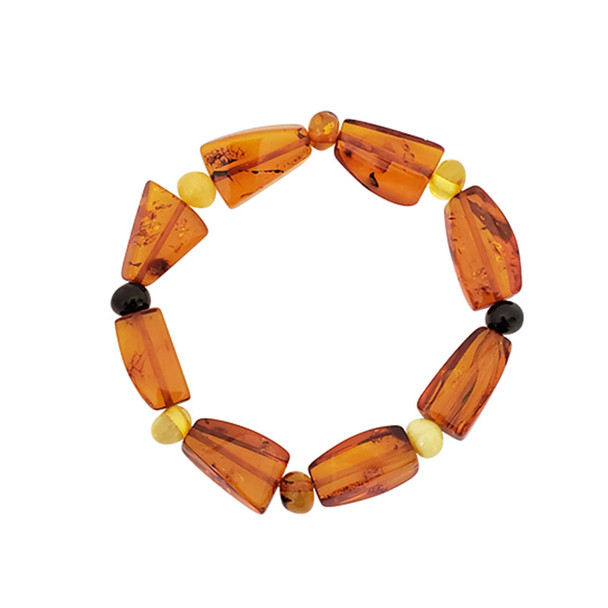 Multi-Color Amber¬† Stretch Bracelet